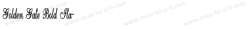Golden Gate Bold Ita字体转换